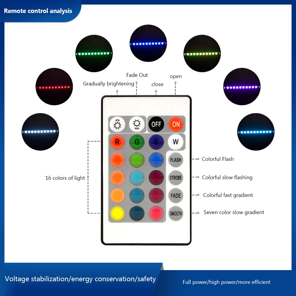 1-6Pcs 3D Night LED Light Lamp Base with Remote Control 16 Colors Led Display Base Decorative for Acrylic Resin Glass