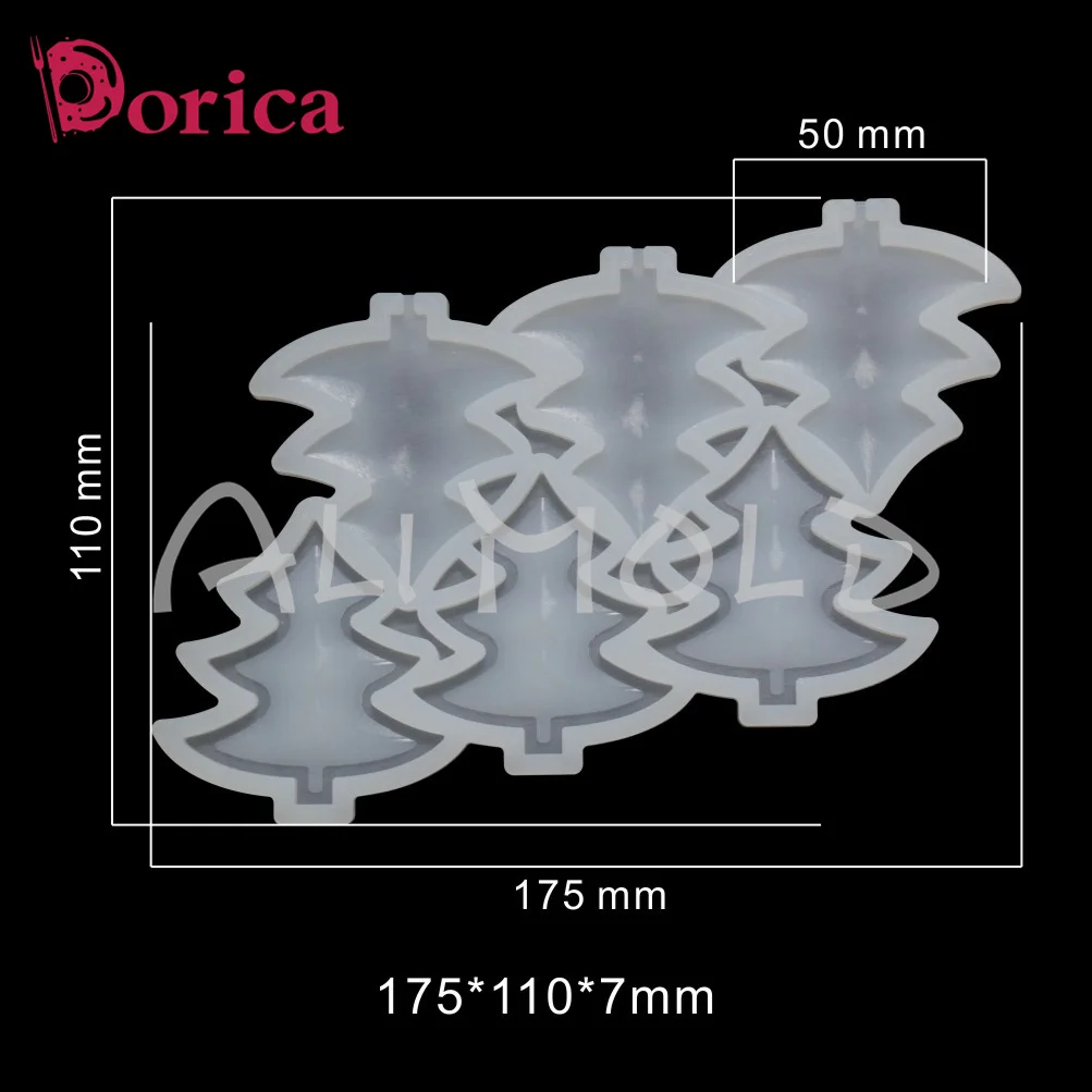 Dorica Christmas Tree Resin Epoxy Mold Diy Handmade Chocolate Silicone Lollipop Mould Kitchen Cake Decorating Tools Bakeware