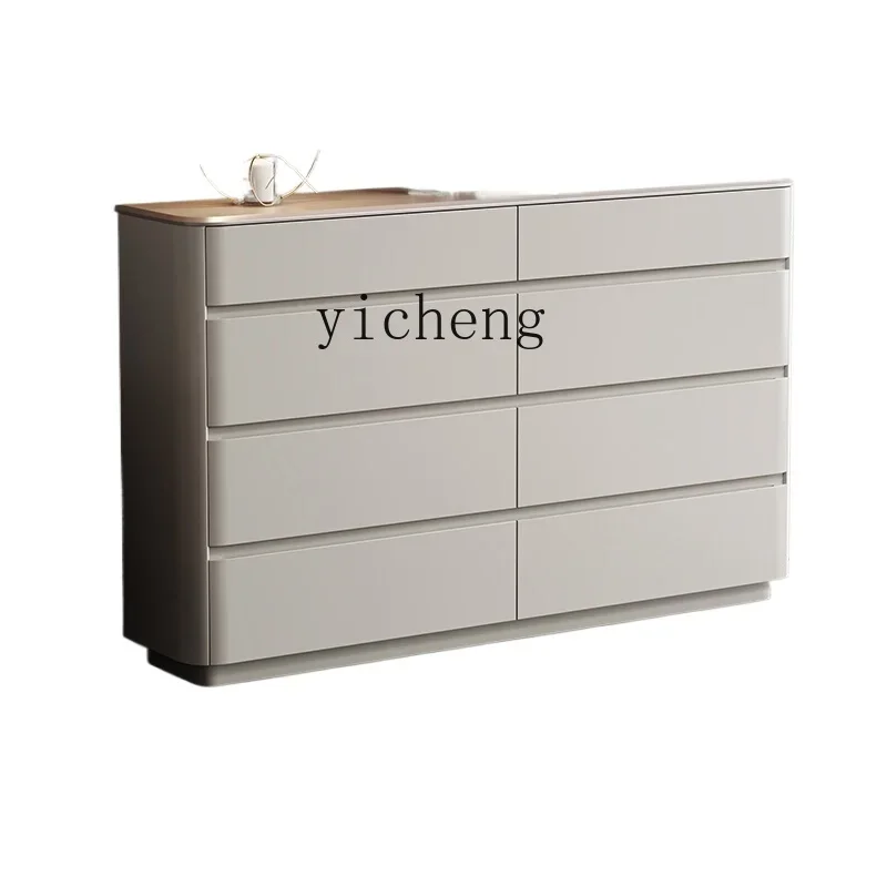 TQH bedroom chest narrow bedside chest of drawers minimalist cream wind five bucket locker