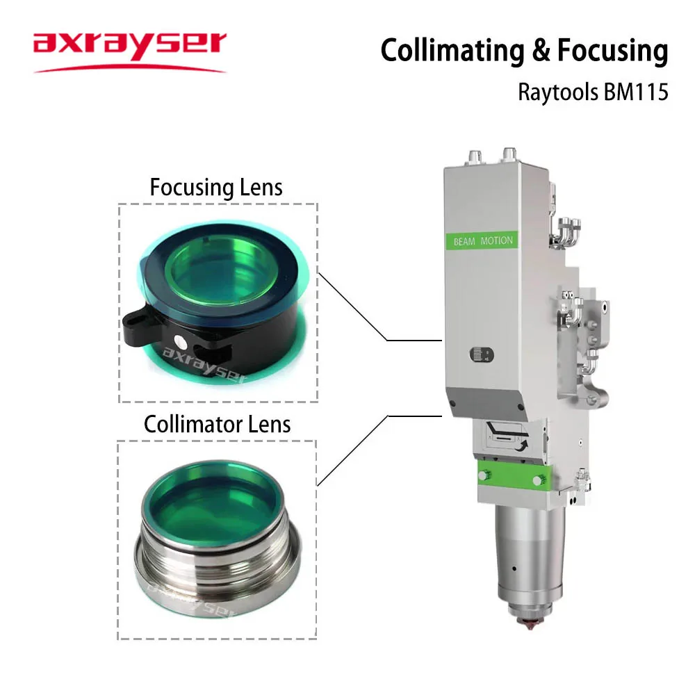 Axrayser Raytools Laser-Kollimations- und Fokussierlinse F100/F150/F155/F200 mit Linsenhalter für Raytools BT240 BM110 BM111 – Detail 6