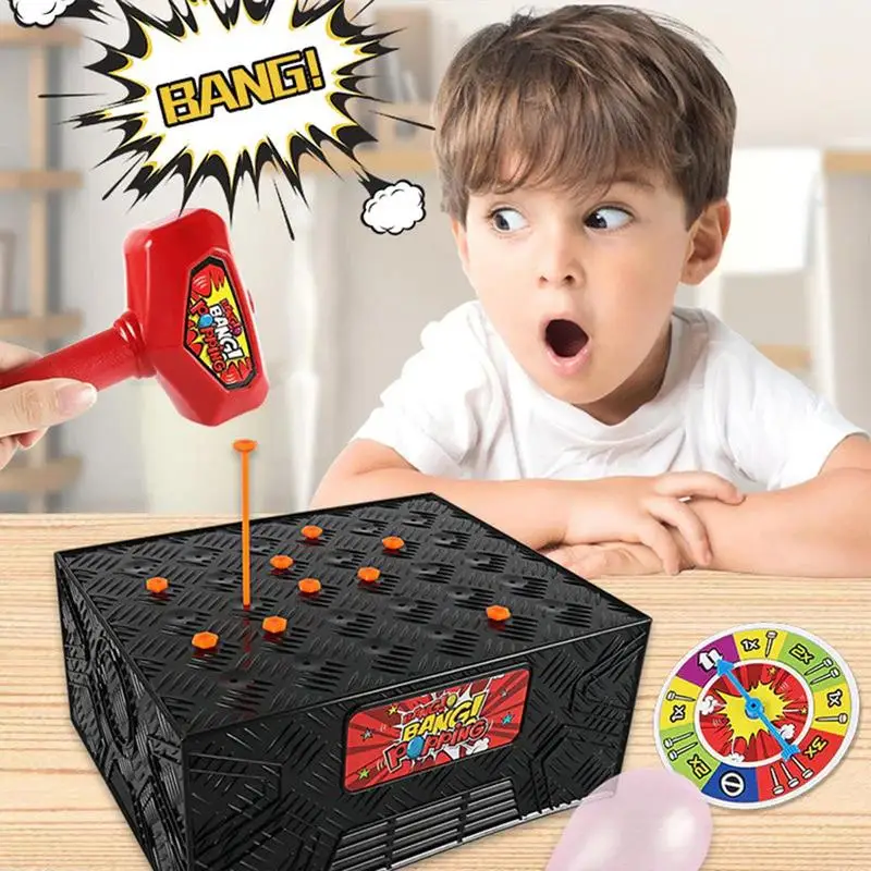 Hammer Balloon Blast Box Game Fun For Children Great Creative Antistress Crazy Party Prank Funny Educational Toy