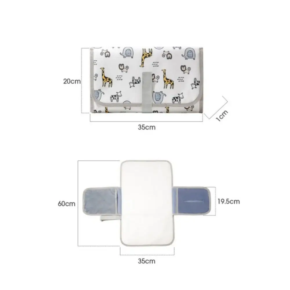 المحمولة طوي حفاضات سجادة لتغيير الحفاض مقاوم للماء التجفيف السريع حفاضات تغيير الوسادة الكرتون طباعة حفاضات قابلة للطي حديثي الولادة