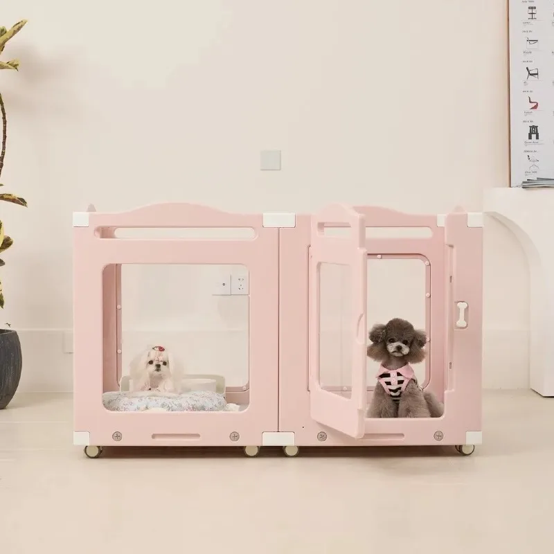 Acrylic pet fence, transparent dog fence, removable small and medium pet cage