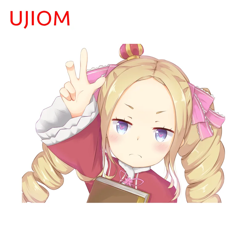 UJIOM Cute Anime Figure Beatrice Wall Sticker Attractive Artistic Edgy Picture Decal Living Room Cupboard Vestibulec Decoration