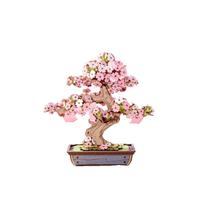 Robotime Rolife 3D Wooden Puzzle Sakura Bonsai Evergreen Pine Bonsai Very Easy Assemble Toys Christmas Gifts for Family