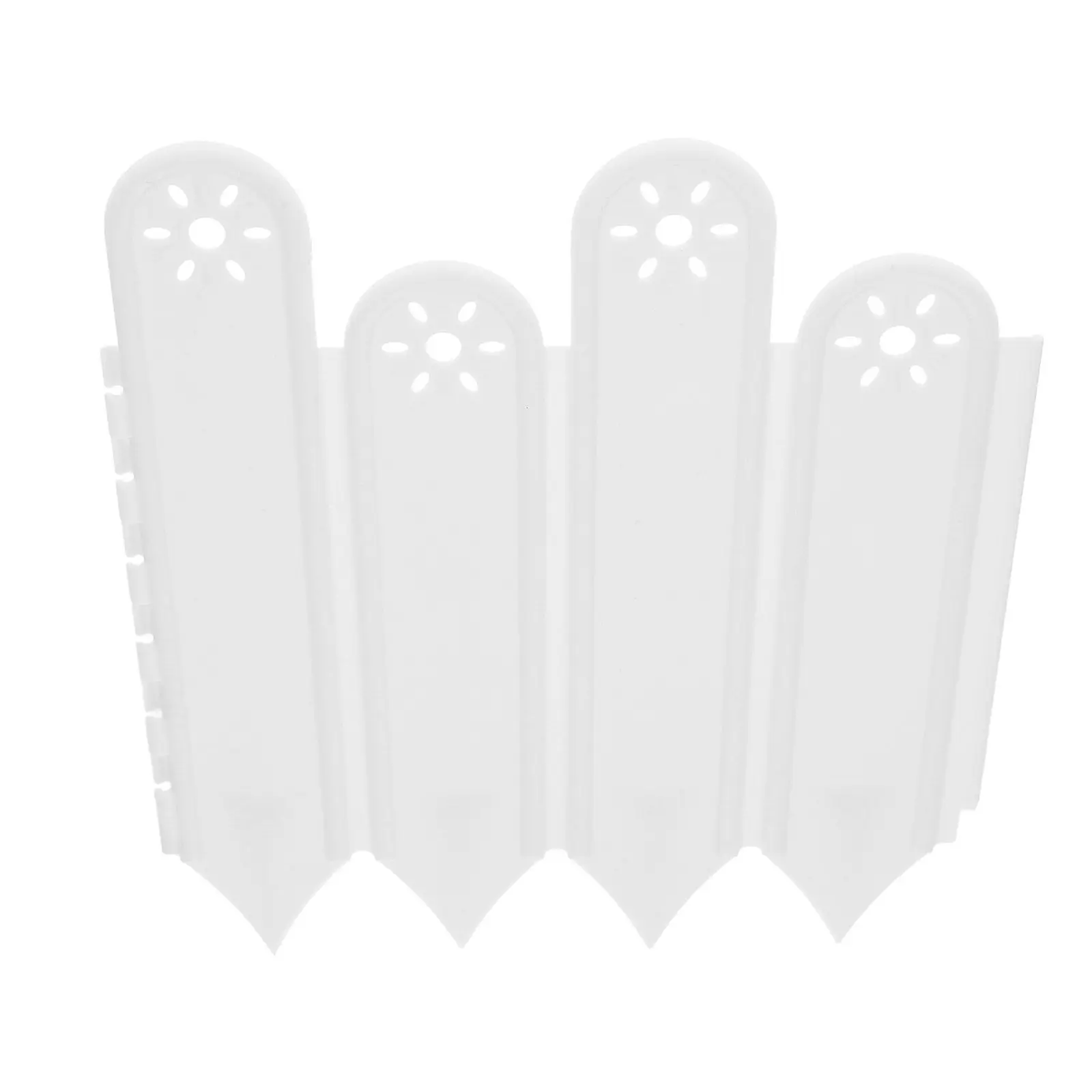 22-25Cm White Plastic Garden Fence Border for Lawn Flower Bed Edging Landscaping Decorative Freestanding Picket Fence Panels