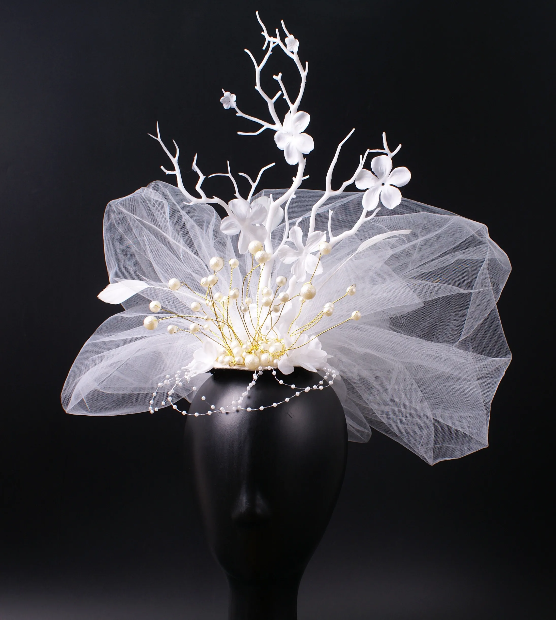 Black Exaggerated Headwear Crown Hair Accessories Photography Stage Performance Model Runway Show Hair Accessories Personality