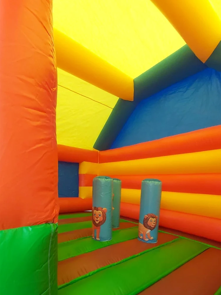 Palm Tree Forest King Tiger Shape Inflatable Trampoline Inflatable Trampoline With Slide Two Sizes Available For Customization