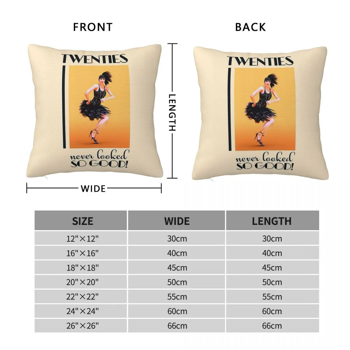 Twenties Never Looked So Good Square Pillowcase Polyester Linen Velvet Creative Zip Decor Pillow Case Home 18