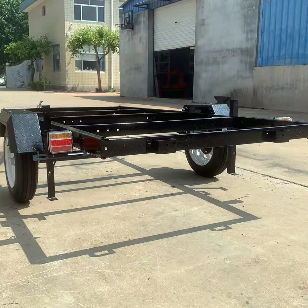 Car Trailer Steel 550KG Car Hauler Trailer Shipped in 7 Days Stock Folding Small view 4