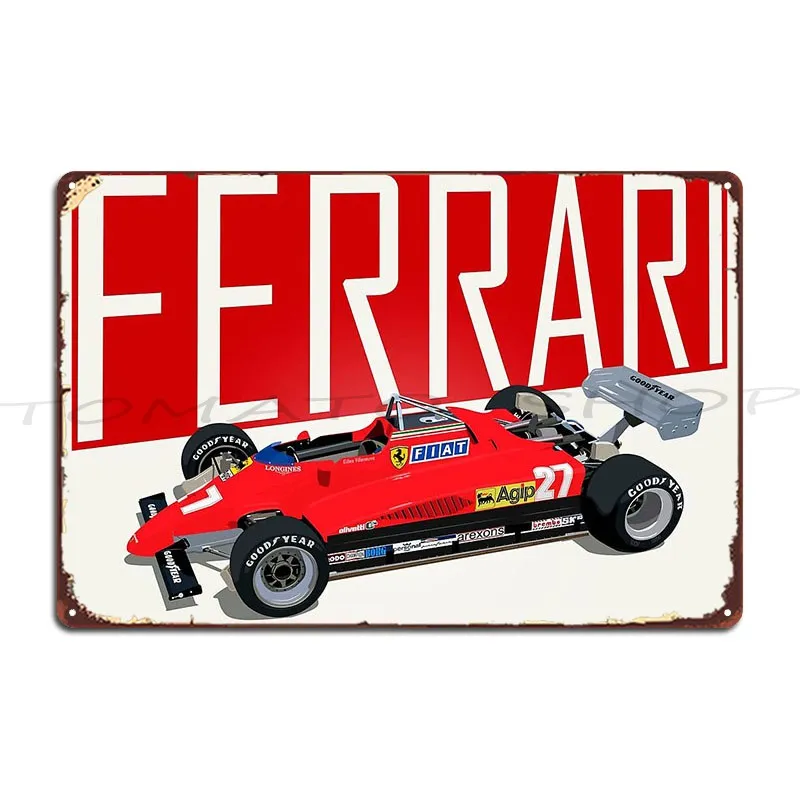 Gilles Villeneuve  Metal Plaque Poster Designing Kitchen Wall Decor Funny create  Tin Sign Poster