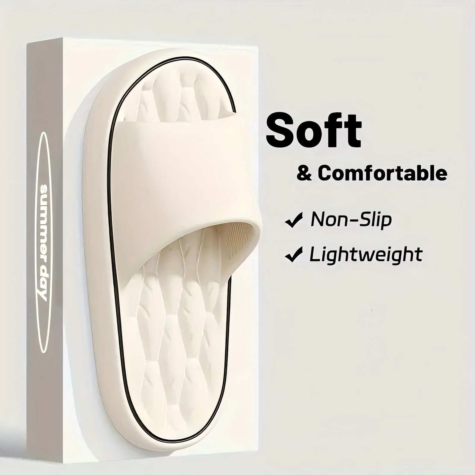 Women Men Couple EVA Slides Summer Thick Sole Soft Honeycomb Massage Texture Casual Slippers Indoor Bathroom Outdoor