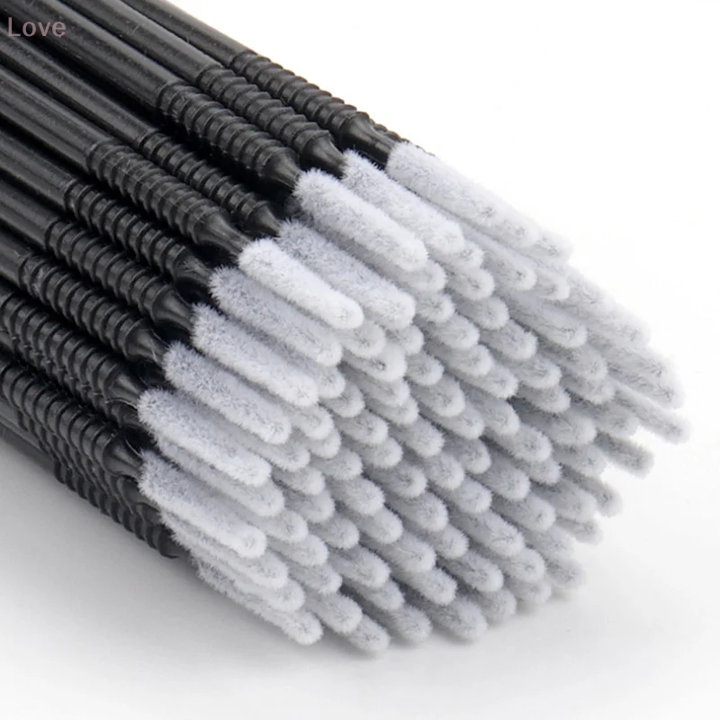 [L&P] 100PCS Disposable Cotton Swab Eyelash Extension Tools Mascara Applicator Brush Lashes Makeup Removal Tool