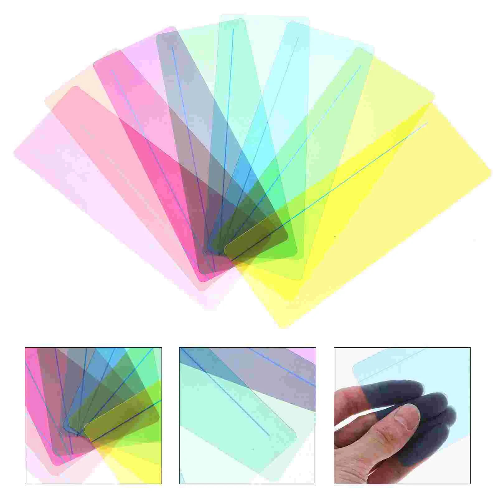 8 Pcs Reading Aid Bookmarks Children's Earplugs Strips Finger Focus Highlighter for Highlighters Bright Student