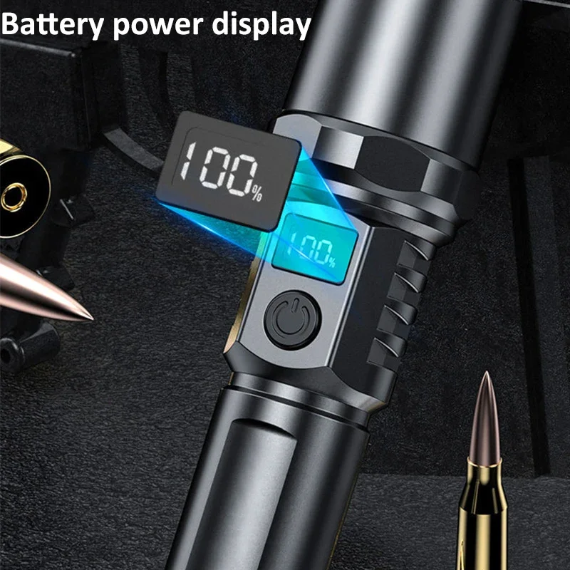 3 Modes Rechargeable Flashlight Super Bright Upgrade-LED Flashlights Outdoor Waterproof Torch Emergency Lights