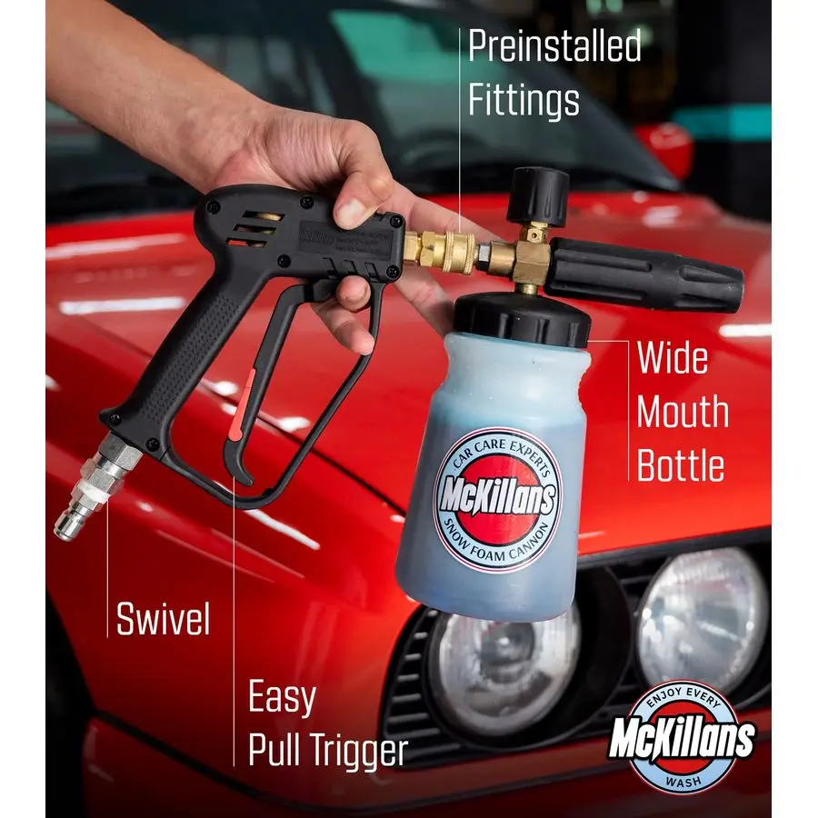 غسالة الضغط بندقية مع قطب أمبير رغوة مدفع واسعة الفم أمبير M2214mm محول قابل للتعديل سميكة رغوة السلطة غسالة بندقية 3 8 ذكر P