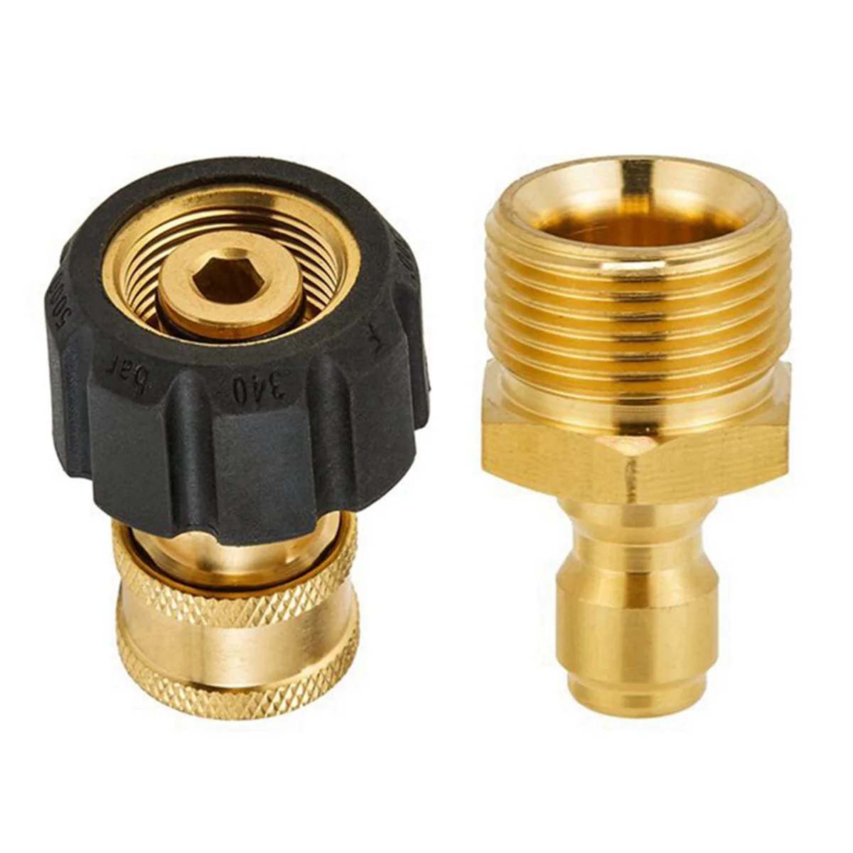 

High Pressure Washer Adapter Set Quick Connect Kits Tool to Wand M22 to 1/4 Quick Connect