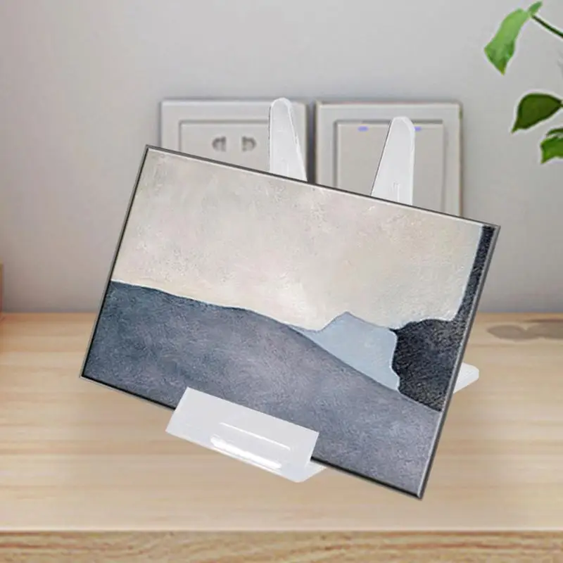 Photo Stands For Table Display Transparent Picture Frame Storage Holder Card Holder Display Storage Stand Phone Holder Stand For