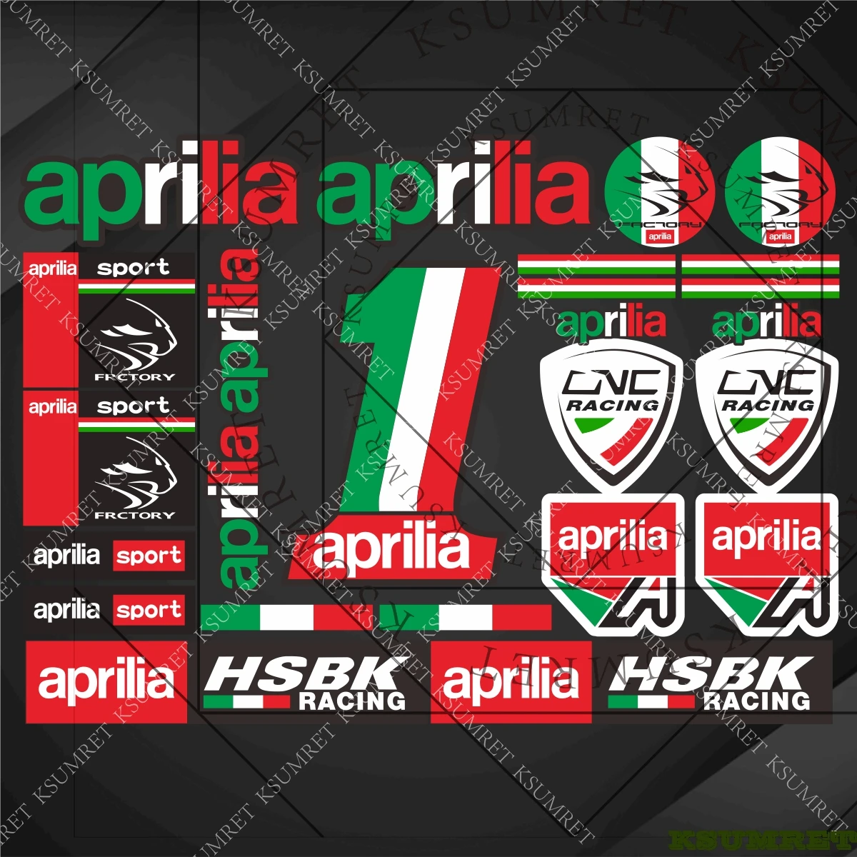 For Aprilia Stickers Motorcycle Sticker Decal Moto Helmet Kit