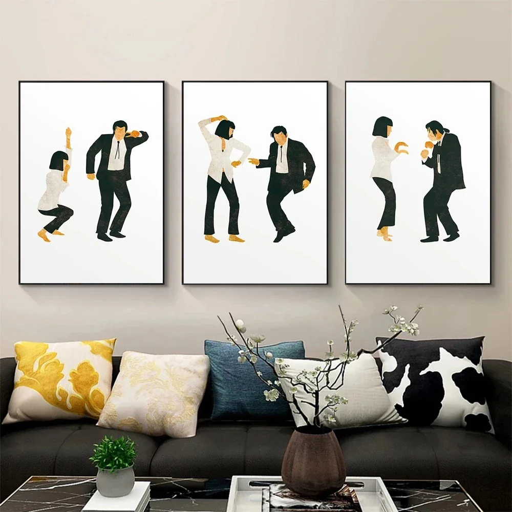 Pulp Fiction Movie Decoration Mural Poster Mia Dirty Dancing Grease Canvas Painting For Living Room Decor Nordic Wall Art Gifts
