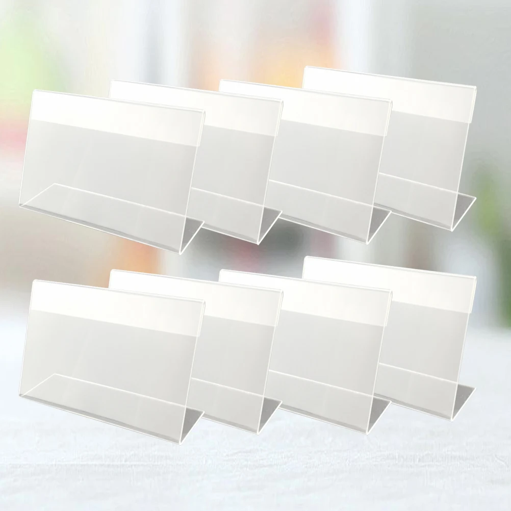 

30pcs Acrylic Price Tag Holders Clear Plastic Label Holders Signage For Supermarkets Retail Stores Display Shelves