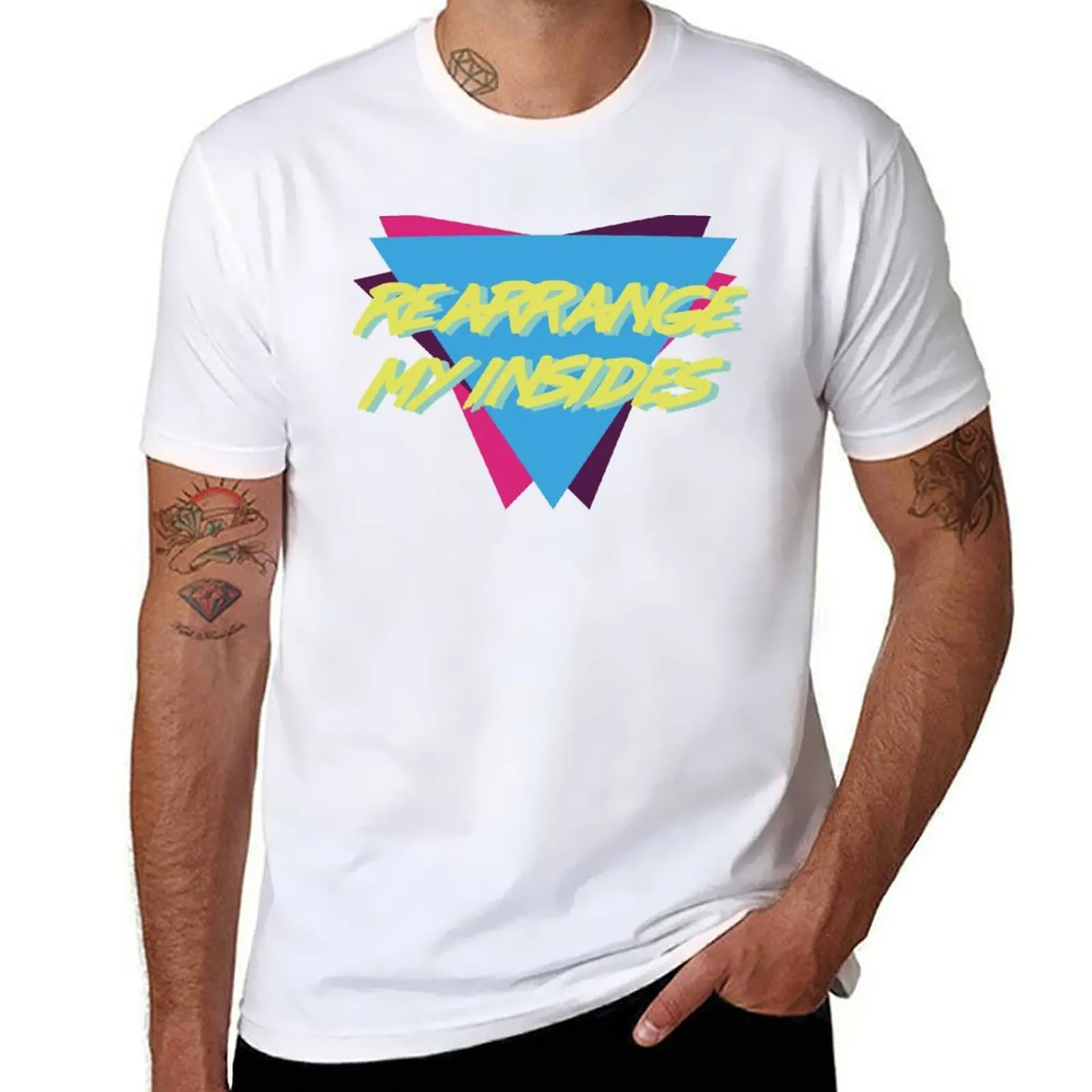 

Rearrange My Insides - 80s Synthwave Aesthetic T-Shirt cotton t shirts high quality man t shirt heavy cotton T-Shirt