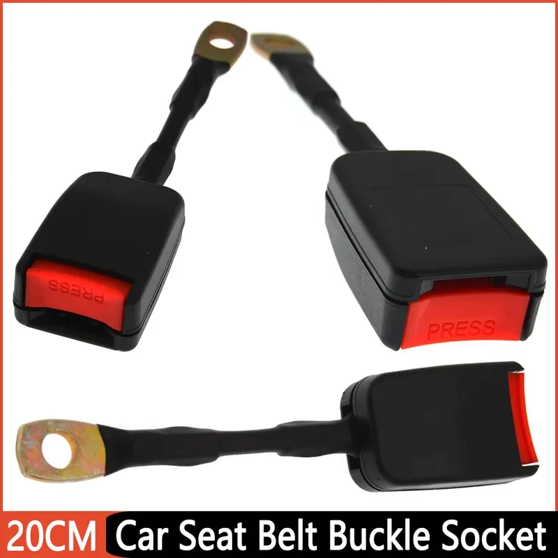 Extensor de Fivela de Cinto de Segurança com Conector Fêmea, Clipe de Encaixe para Cinto de Carro, Peças Internas Automotivas