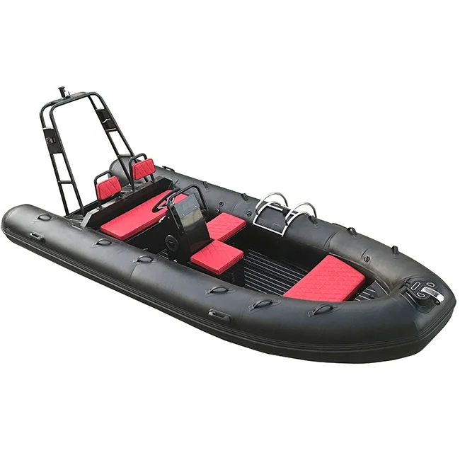 High Quality CE Certified DL RIB 480 PVC Aluminum Hull Inflatable Boat With Roll Bar