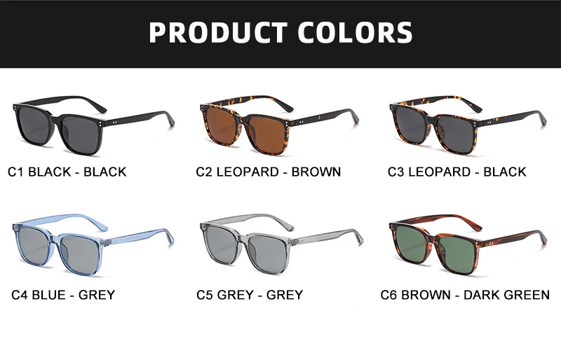 Stilvolle Polarisierte Sonnenbrille Männer Frauen Klassische Quadratische Männliche Sonnenbrille Mode Im Freien Fahren Shades UV400 – Detail 7