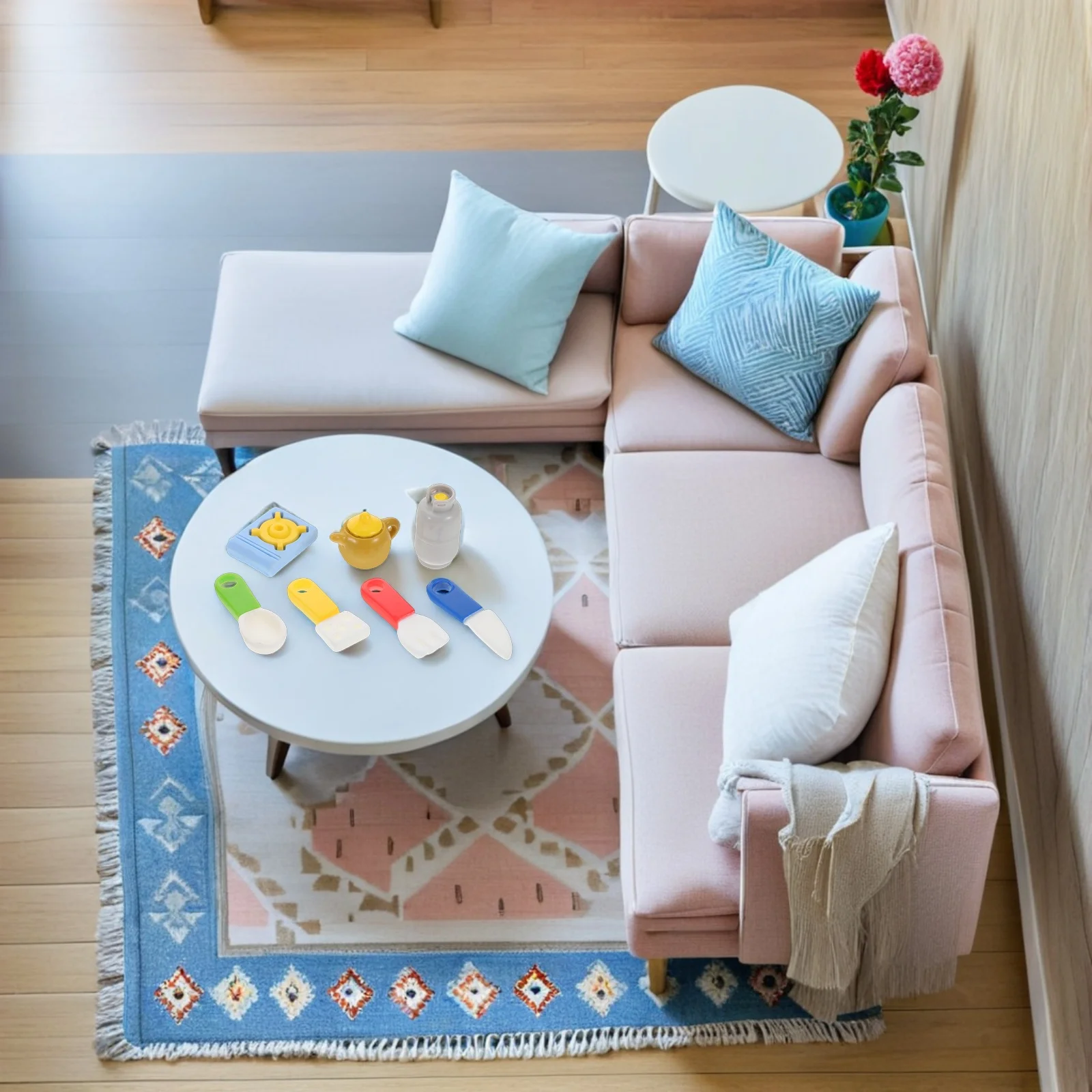 6Sets Poppenhuisminiaturen Keukenset Verbeter de creativiteit in speelscènes Poppenhuisminiaturen Miniatuurhuismeubilair