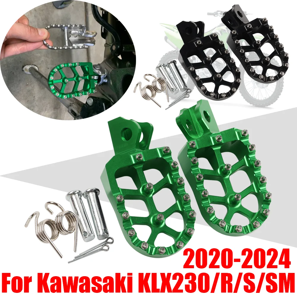 For Kawasaki KLX230 KLX230R KLX230S KLX230SM KLX 230 R S SM 230R 230S 230SM Accessories Footrest Footpegs Foot Pegs Rests Pedals