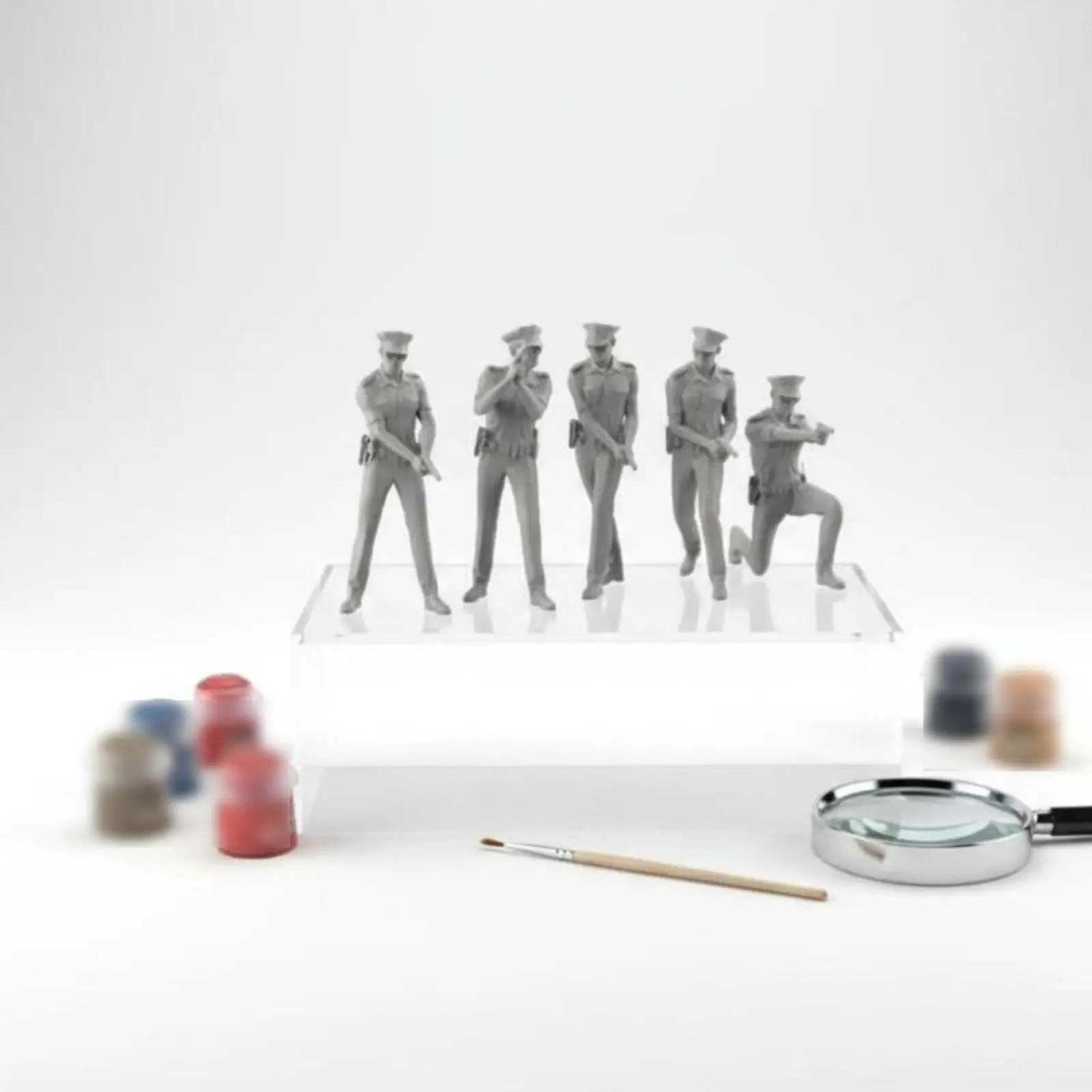 10 Pieces Unpainted Resin Soldiers Miniature Figurines Painting One-Piece