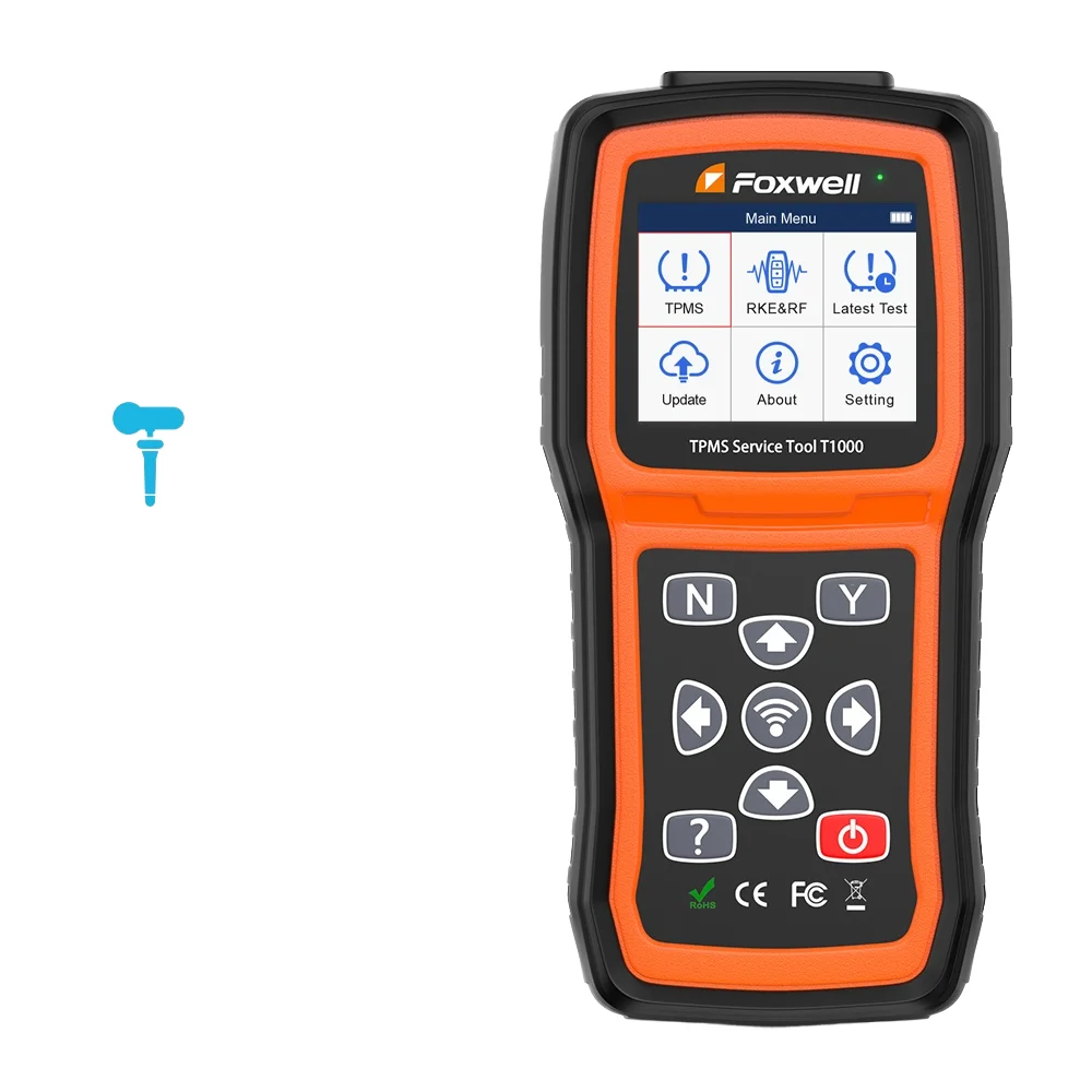 

2025 Foxwell T1000 Wholesale Diagnostic Tool Activate All Sensors Key Fob TPMS Tire Pressure Monitoring System Diagnose