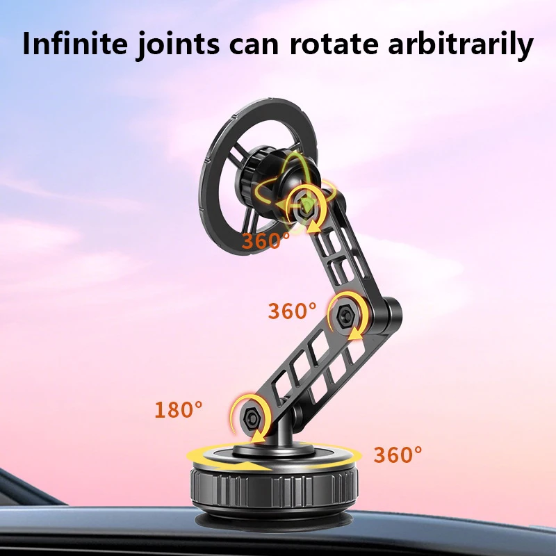 

Magnetic Mobile Phone Holder Multifunctional Rotating Foldable Car Navigation Mobile Phone Holder With No Air Outlet Blocking