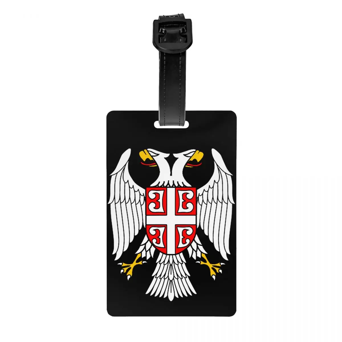 Custom Serbian Eagle Coat Of Arms Luggage Tag Privacy Protection Serbian Flag Baggage Tags Travel Bag Labels Suitcase