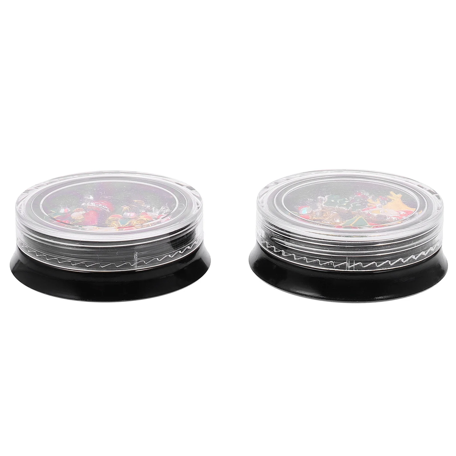 

2 Boxes Christmas Alloy 3D Nail Charms Nail Art Rhinestones Holiday Manicure Decoration DIY Set Manicure Charm