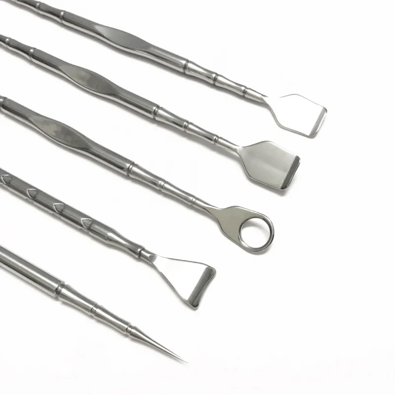 Doppelköpfiger Mitesser-Entferner, Nasenreinigungsartefakt, manuelles Mitesser-Entferner-Werkzeug, Gesichts-Mitesser-Schaber, Akne-Nadel, Ganzes