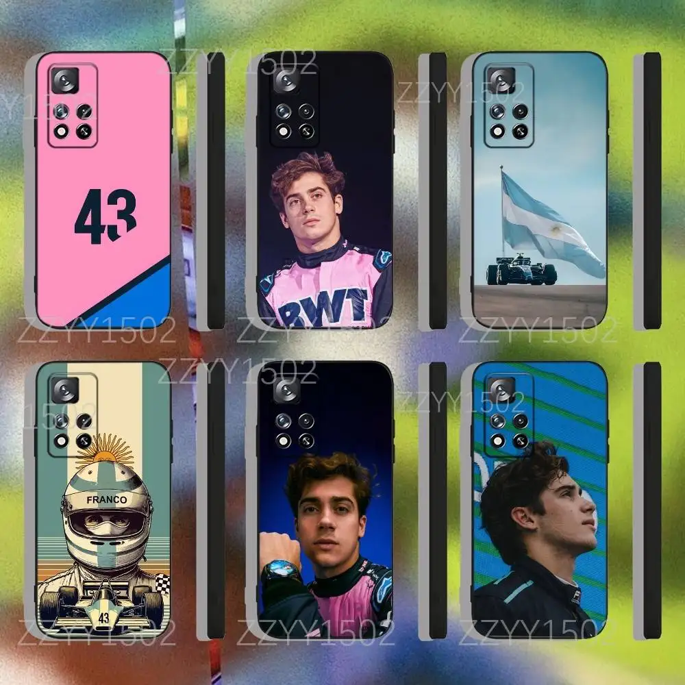 حافظة هاتف F1 Argentina F-FrancoS 43 لهاتف سامسونج S25، S24، Ultra، S20، S30، Plus، S22، S23، Ultra، Plus، 5G سيليكون أسود ناعم #1