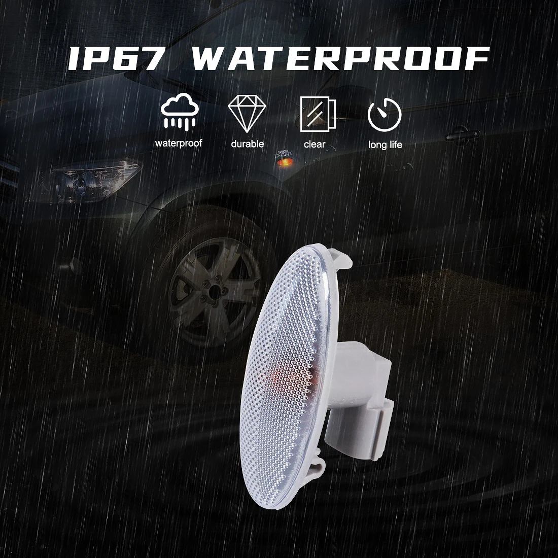 Car Front Bumper Fender Side Marker For Toyota Corolla Auris Yaris RAV4 2006 2007 2008 2009 2010 2011 Amber Turn Signal Lamp 12V view 6