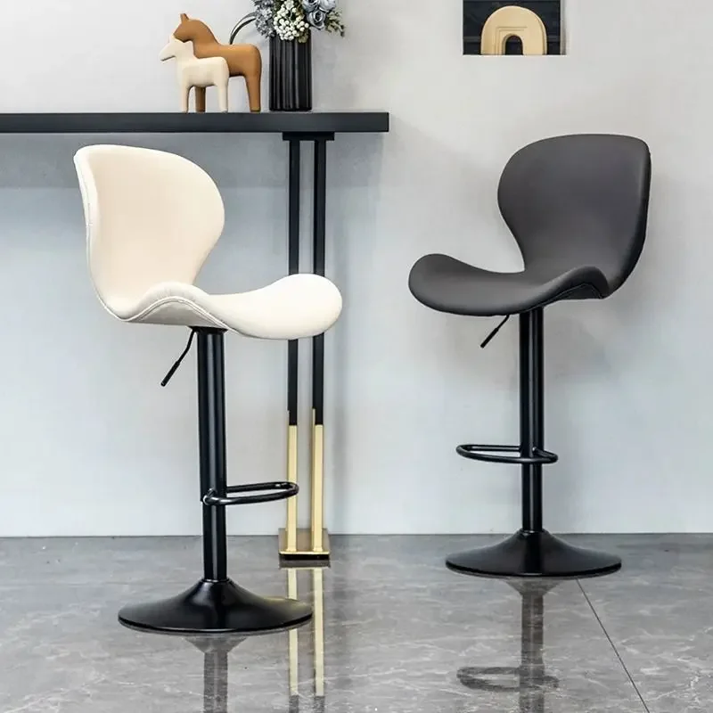 

Bar Chair Minimalist Household Adjustable Backrest Cash Register Rotating Chair Front Desk Island Table Side High Legged Chairs