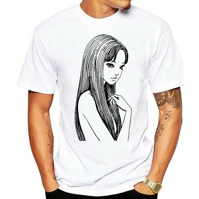 Newest 2022 Fashion Sleeves Cotton T-Shirt Tomie Junji Ito Uzumaki Manga Anime Guro Japan Japanese Suehiro Maruo Custom Tees