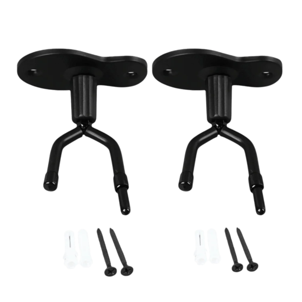 

Metal Base Violin Wall Hanger​ ​Double Head Adjustable Wall Mount Stand​ ​Instrument Wall Hook​ ​Anti-Slip Pad​