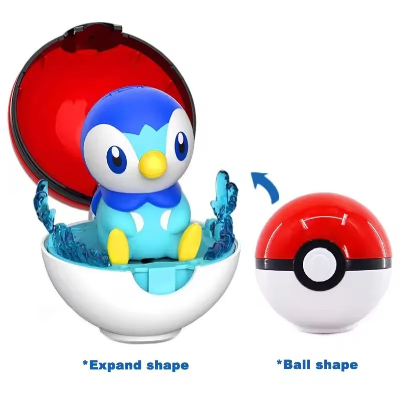 البوكيمون بيكاتشو Cubone Piplup Mimikyu التحول Pokeball قابلة للتطوير أنيمي الشكل دمية نموذج الاطفال عيد الميلاد لعبة هدايا عيد الميلاد