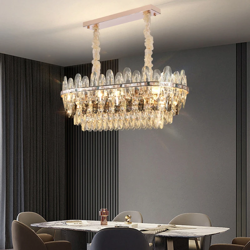 

Post-Modern Light Luxury Crystal Chandelier Living Room Lights Simple Modern Atmospheric Bedroom LED Lights Dining Room high-end