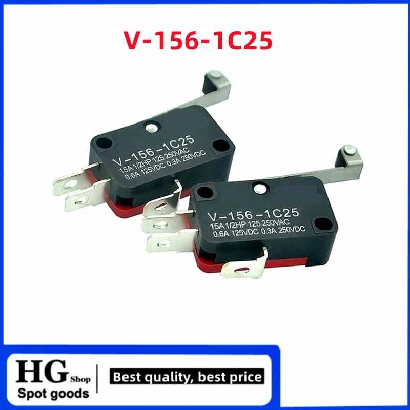 20PCS/Lot V-156-1C25 Micro switch with long wheel Small travel limit micro switch