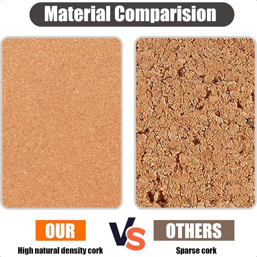 Cork Board 12"x12" 1 2" Thick Square Bulletin Boards 6 Pack Cork Tiles with 50 Push Pins Mini Wall SelfAdhesive Corkboards Tile