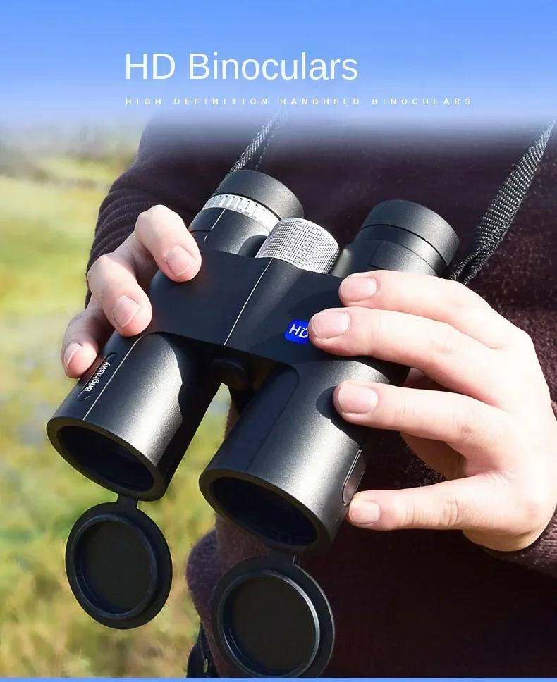 12 × 42 Binoculars Straight Waterproof High Power High Definition Outdoor Camping Mountain Hiking Landscape Telescope