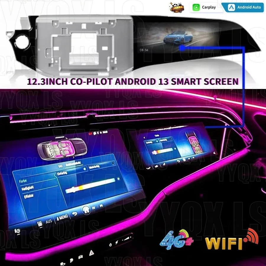 Car Co-Pilot Multimedia Video Player Android 14 Car Radio For BENZ E CLASS E260 E300 W214 2024 Stereo Carplay GPS Navigation BT