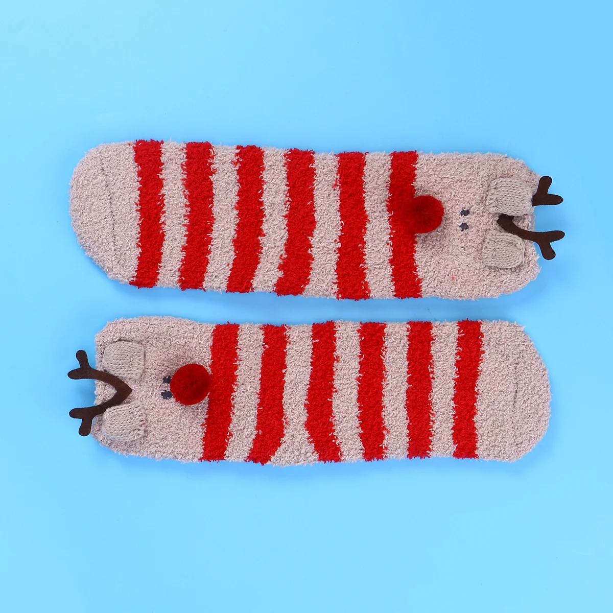 

Christmas Gift 3D Design Coral Thick Warm Socks for Women Towel Floor Sleeping Sock Elk Cozy Wearable Breathable Winter