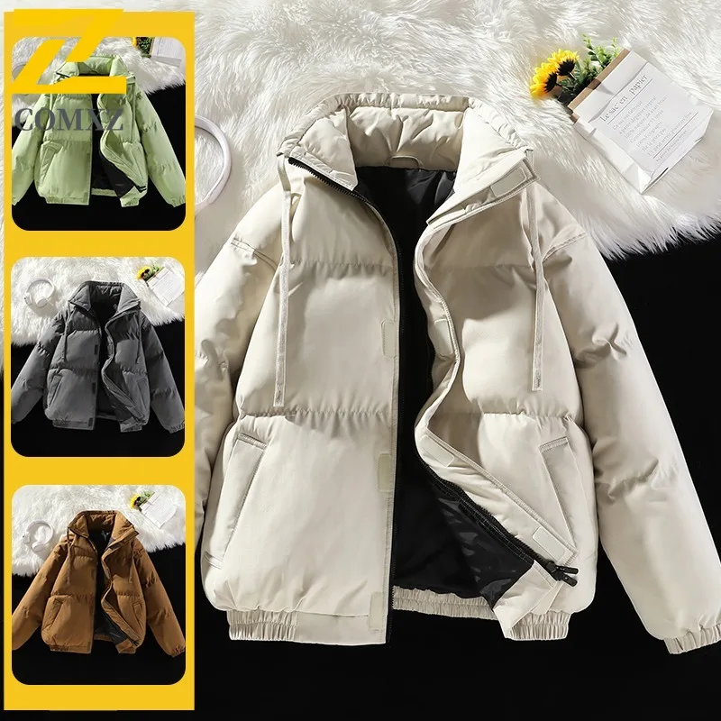 COMXZ Padded Jacket Men New Autumn Loose Turndown Collar Fly Fishing Windproof Workwear Outdoor Adventure Winter Padding Coat